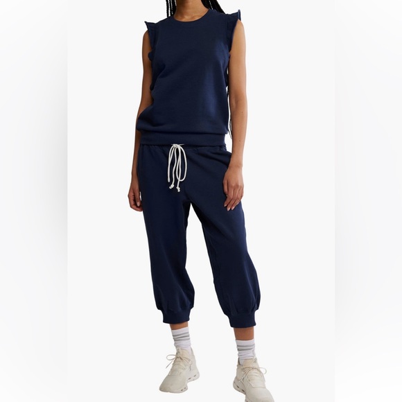 Free people Navy flutter crop joggers XS - Picture 4 of 7